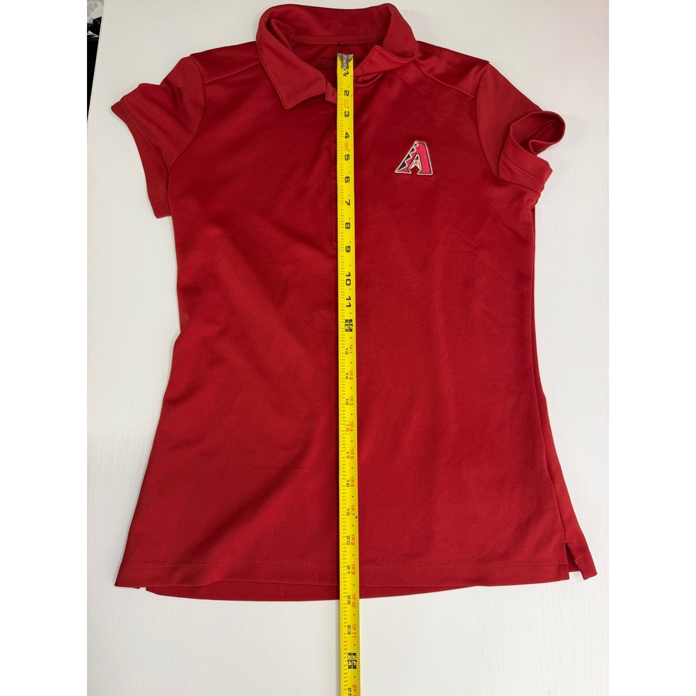 Nike Golf Arizona Diamondbacks Dri-FIT Polo Shirt Red Womens Small MLB Fan Gear - Picture 8 of 10